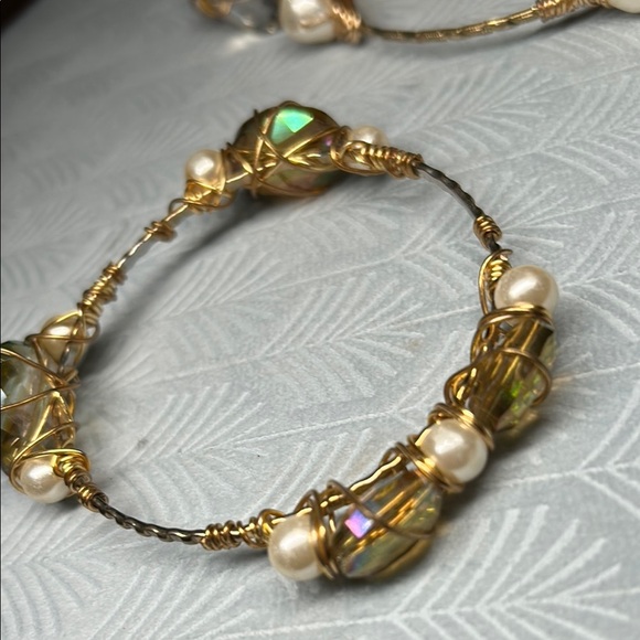 Elegant Gold and Silver Wire Wrapped Bracelets - Picture 9 of 15